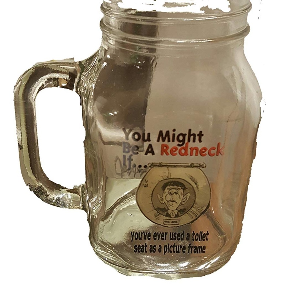 JEFF FOXWORTHY 20 OZ MASON JAR MUG NEW